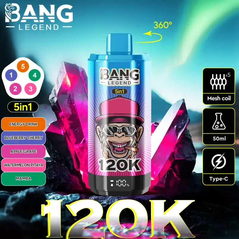 Bang 120000 Puffs 120K Legend 5 Flavors in 1 Wholesale Vape