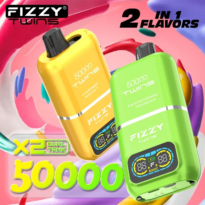 Fizzy 50k Puffs 50000 Twins 2-i-1 EU Warehouse Disponible Vape